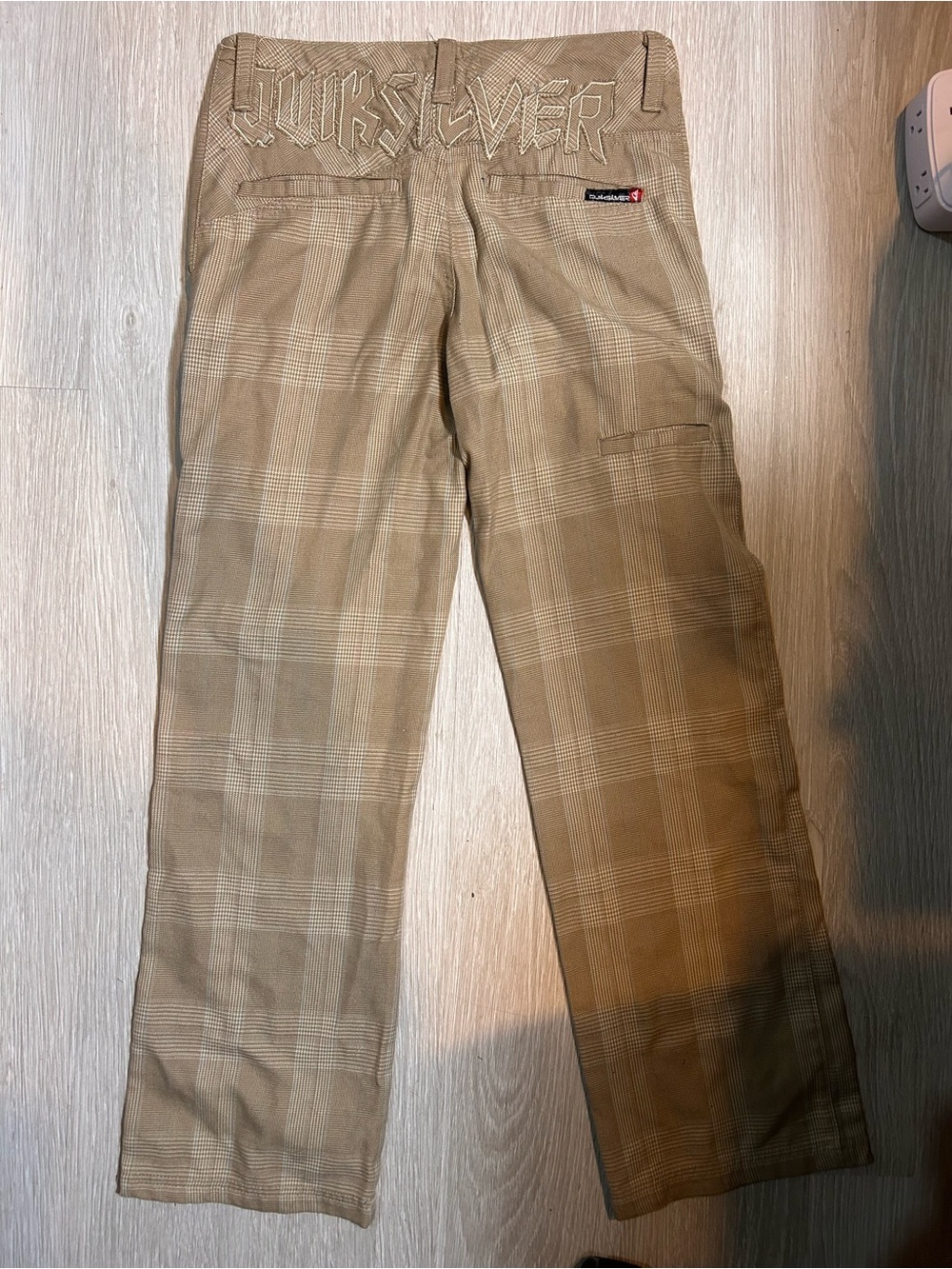 Quiksilver Tan Plaid Chinos - Men's Casual Trousers - Picture 3 of 3